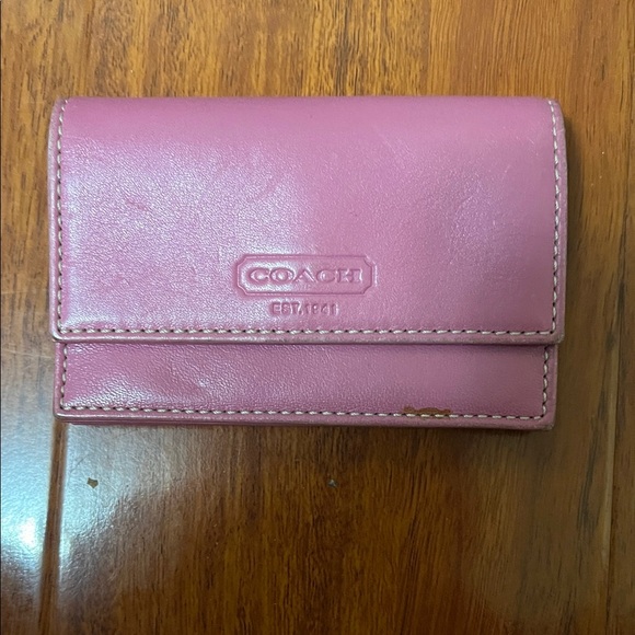 Coach Accessories - Coach Mauve Leather Wallet